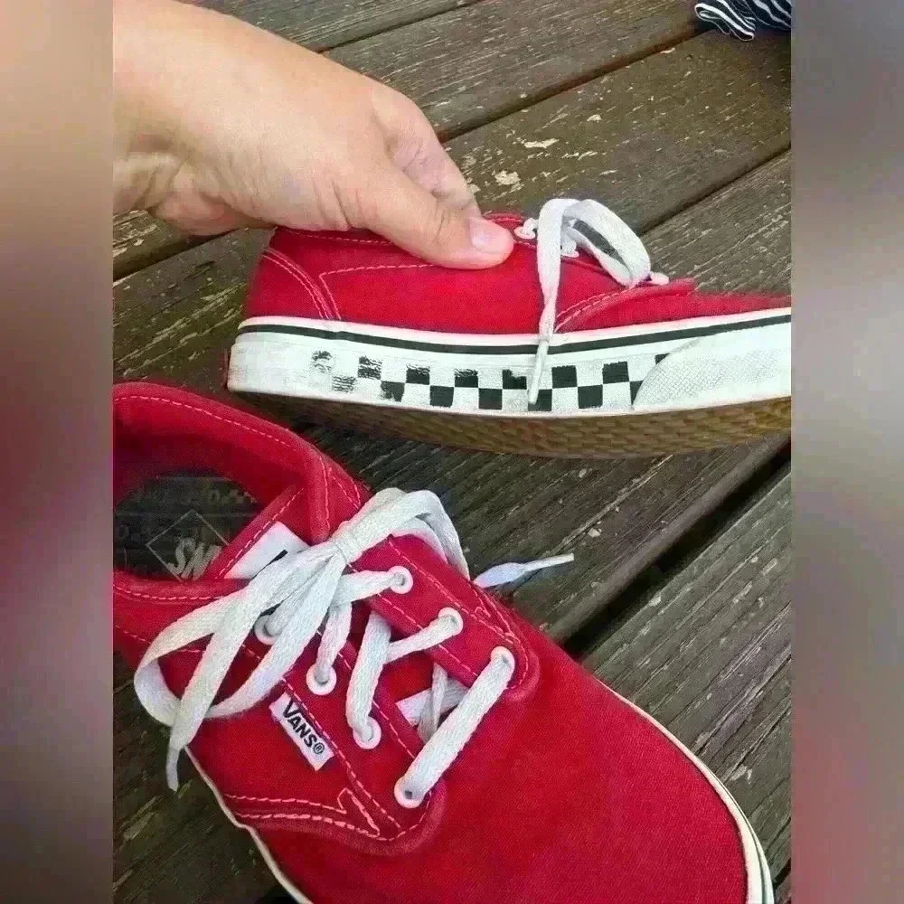 VANS, youth size 5, good condition, red sneakers